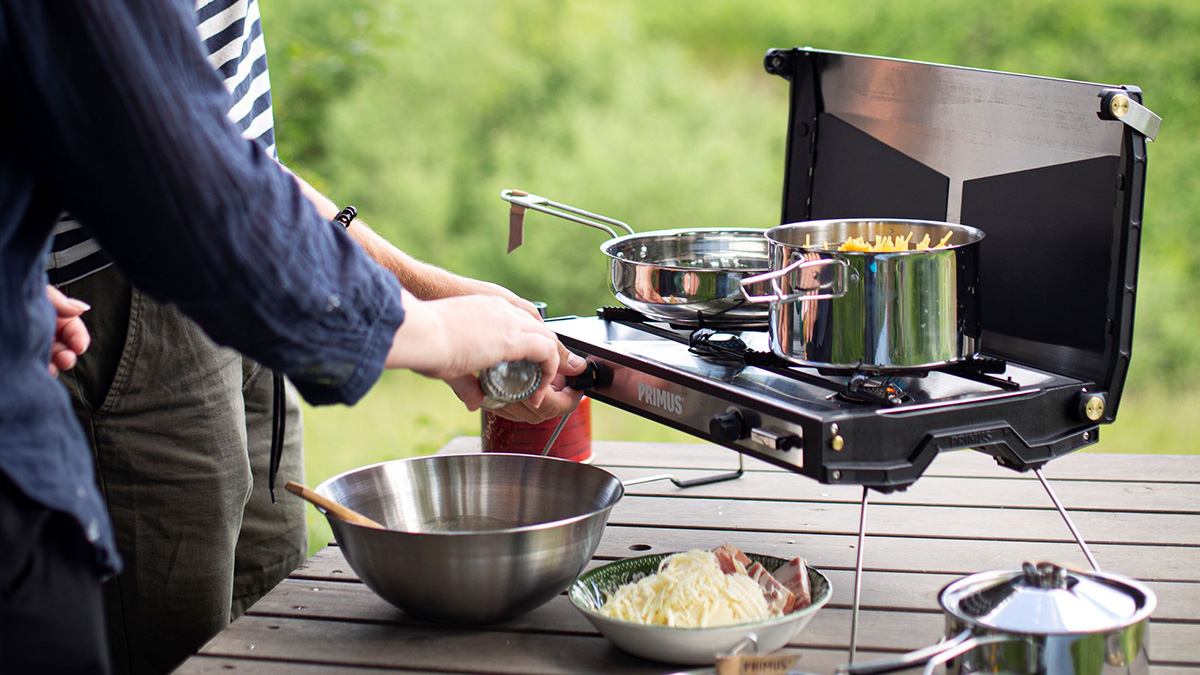 PRIMUS CampFire Cookset Large - Turystyczny, stalowy zestaw do gotowania 